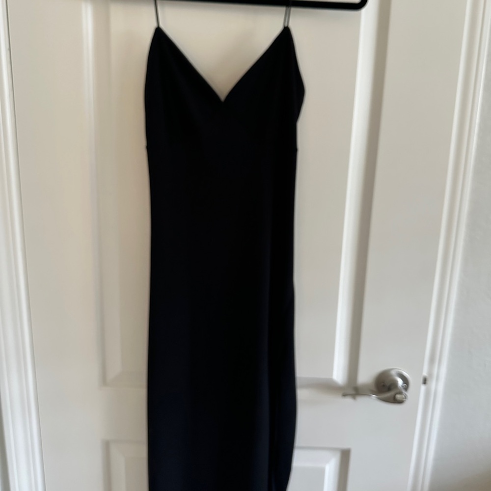 Windsor Black Spaghetti Strap Slip Dress